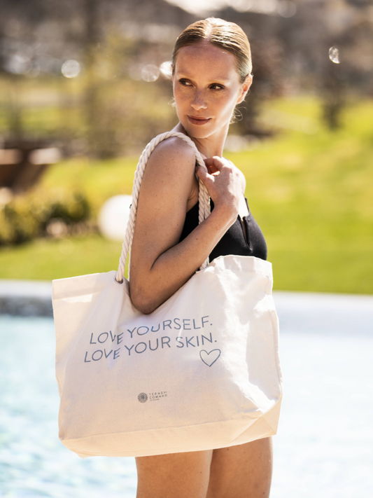 Love Yourself Love Your Skin Beach Bag